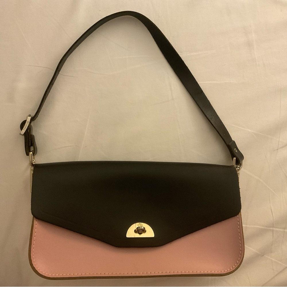 Cambridge Satchel Company Black and Pink Shoulder Bag